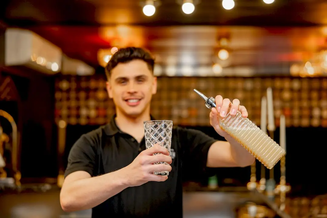 Woman planning cocktail experience gift at home