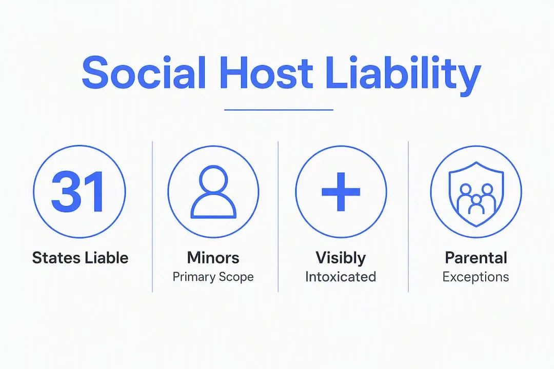 Infographic highlighting key social host liability statistics