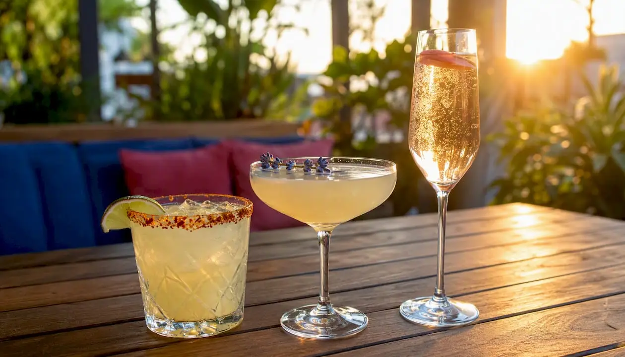 Three custom cocktails for bachelorette party