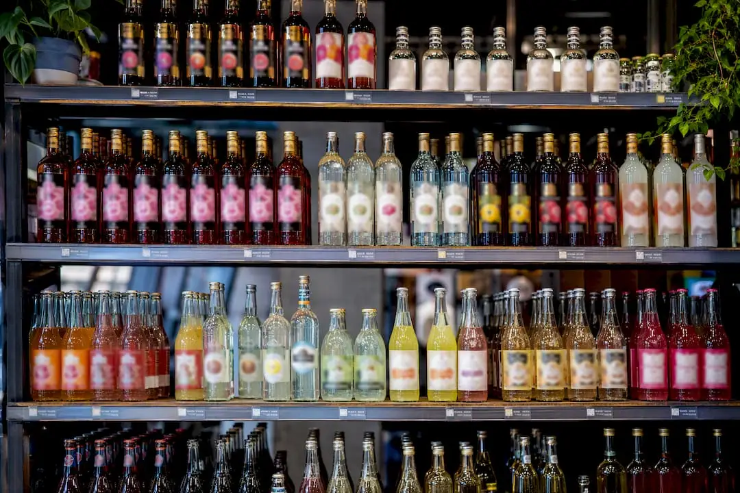 Halal syrups and mixers on store shelf