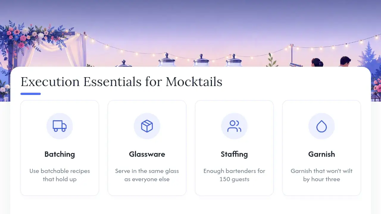 Four essentials for successful mocktail service